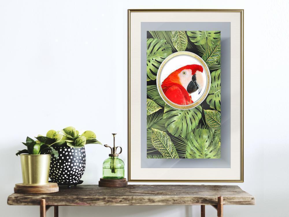 Botanical Wall Art - Parrot Says Hi-artwork for wall with acrylic glass protection