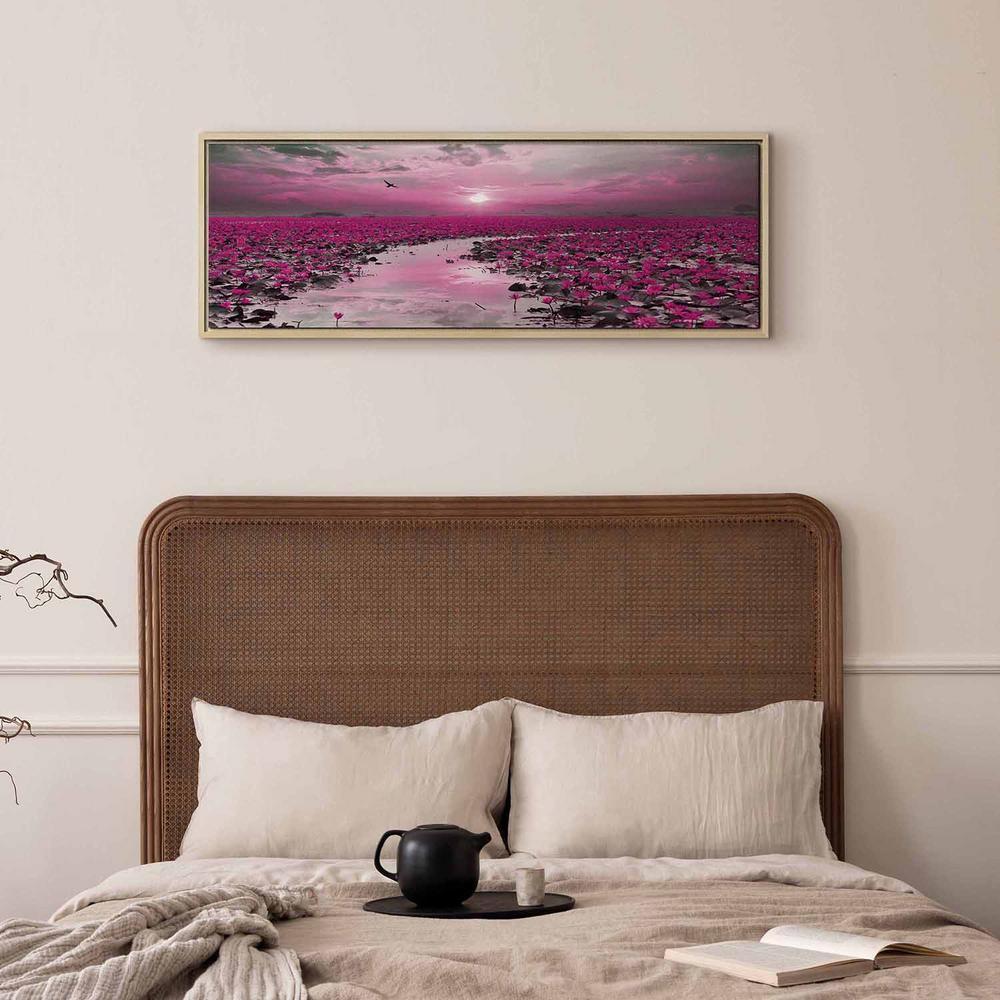 Canvas Print - Lilies and Sunset (1 Part) Narrow