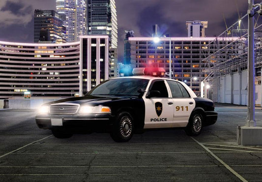 Wall Mural - Police car-Wall Murals-ArtfulPrivacy