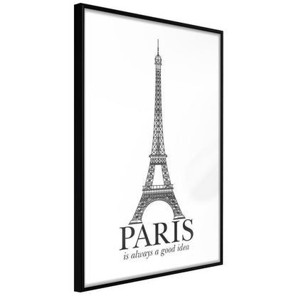 Wall Art Framed - Eiffel Tower-artwork for wall with acrylic glass protection