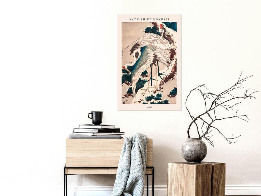 Canvas Print - Cranes (1 Part) Vertical-ArtfulPrivacy-Wall Art Collection