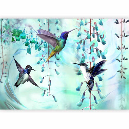 Wall Mural - Flying Hummingbirds (Green)