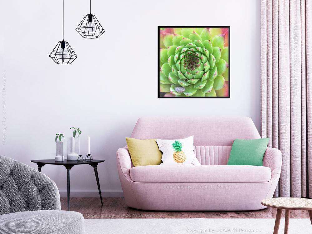 Botanical Wall Art - Stone Rose (Square)-artwork for wall with acrylic glass protection