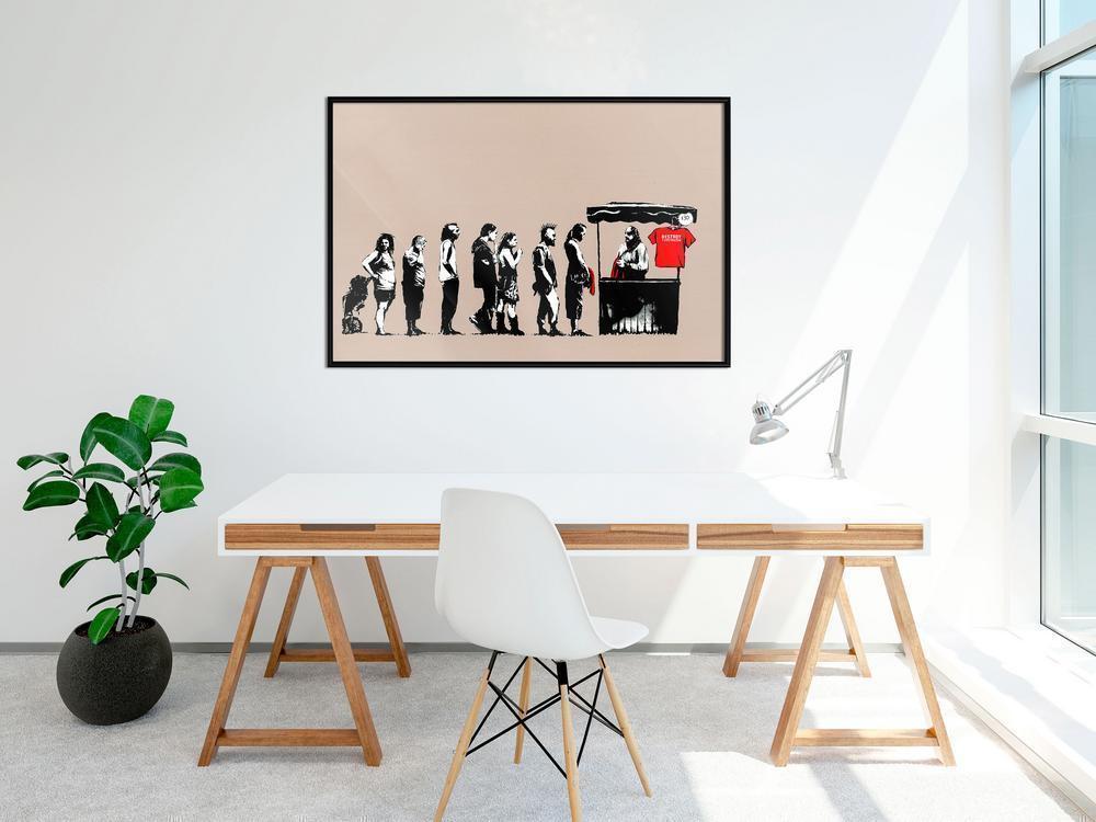 Urban Art Frame - Banksy: Festival-artwork for wall with acrylic glass protection