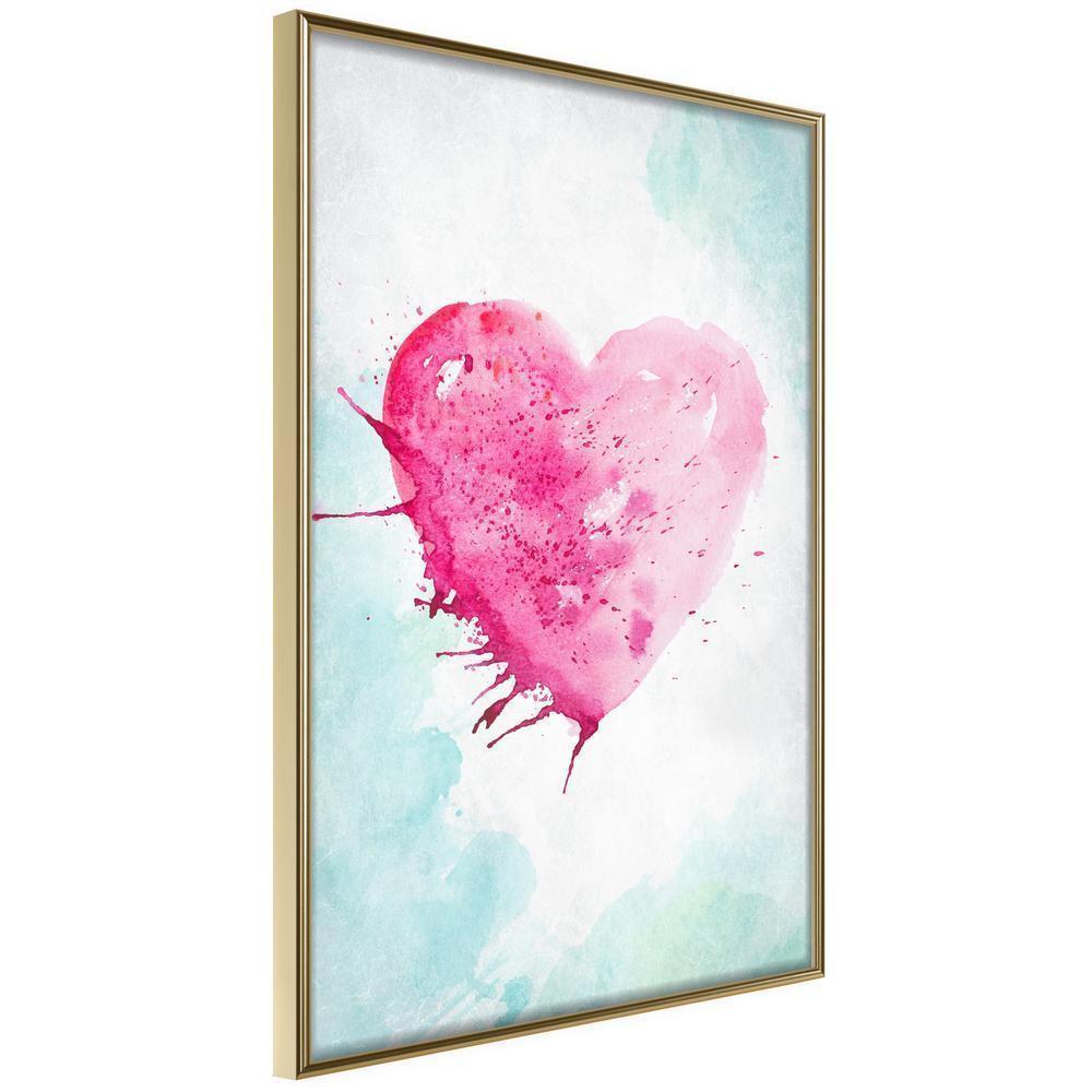 Abstract Poster Frame - Symbol Of Love-artwork for wall with acrylic glass protection