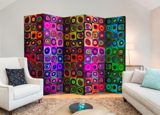 Decorative partition-Room Divider - Colorful Abstract Art II-Folding Screen Wall Panel by ArtfulPrivacy