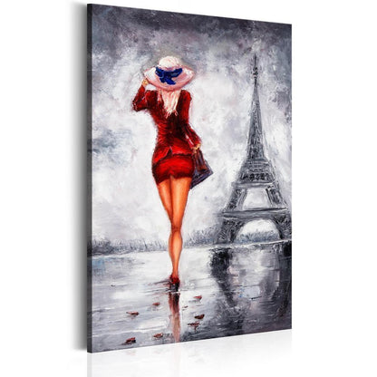 Canvas Print - Lady in Paris-ArtfulPrivacy-Wall Art Collection