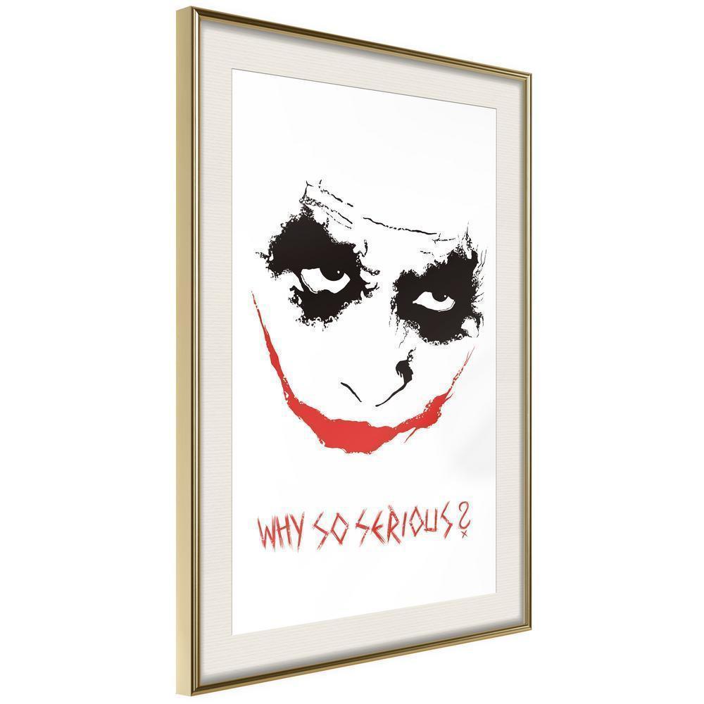 Typography Framed Art Print - Villain-artwork for wall with acrylic glass protection