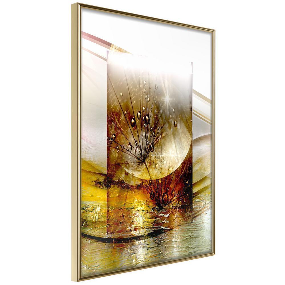 Golden Art Poster - Act of Creation-artwork for wall with acrylic glass protection