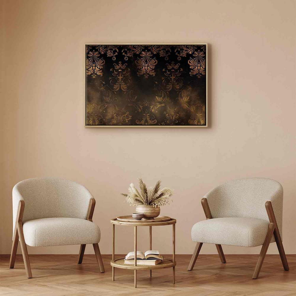 Canvas Print - Baroque Ornaments in Patinated Gold and Browns: Retro Motif