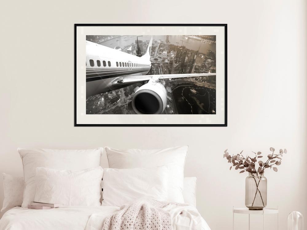 Photography Wall Frame - Plane Wing-artwork for wall with acrylic glass protection