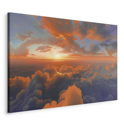 Canvas Print - When Dawn Tickles the Clouds: A Spectacle of Colors on the Morning Sky