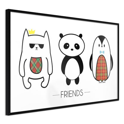 Nursery Room Wall Frame - Buddies-artwork for wall with acrylic glass protection