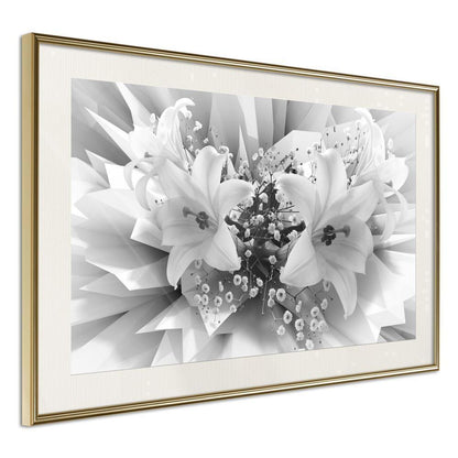 Botanical Wall Art - Crystal Lillies-artwork for wall with acrylic glass protection