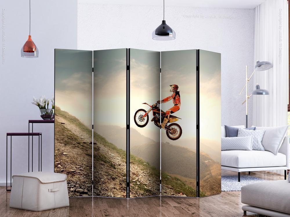 Decorative partition-Room Divider - Motor sport II-Folding Screen Wall Panel by ArtfulPrivacy