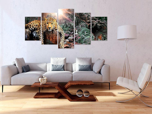 Canvas Print - Leopard Relaxation-ArtfulPrivacy-Wall Art Collection