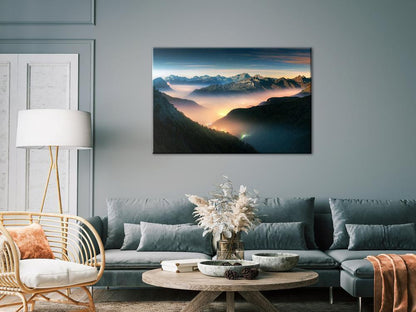 Canvas Print - Mountain Breath (1 Part) Wide - Second Variant-ArtfulPrivacy-Wall Art Collection