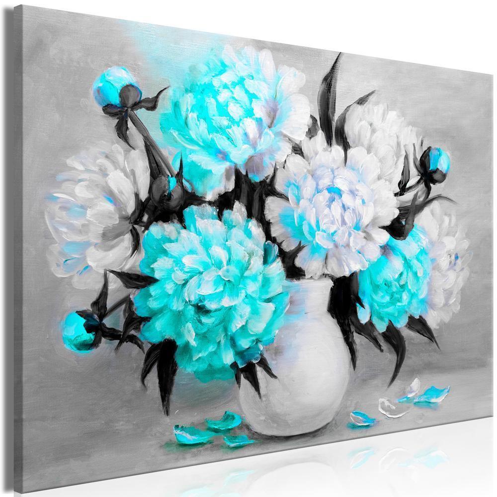 Canvas Print - Fragrant Colours (1 Part) Wide Blue-ArtfulPrivacy-Wall Art Collection