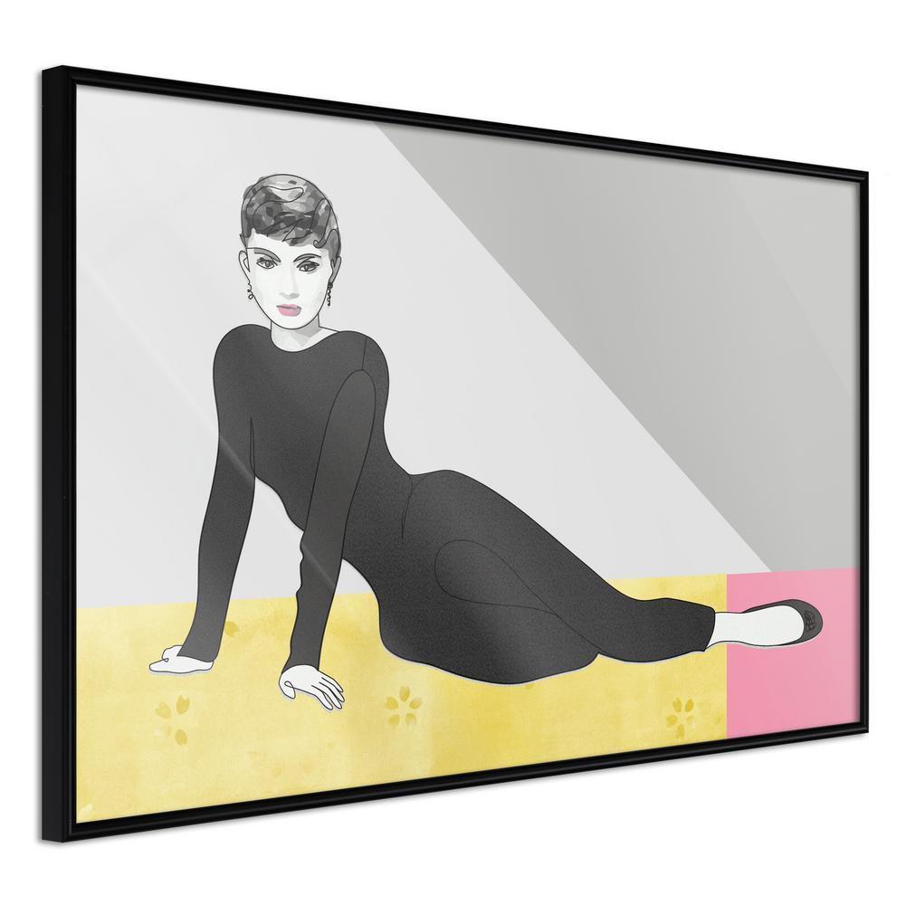 Wall Decor Portrait - Elegant Audrey-artwork for wall with acrylic glass protection