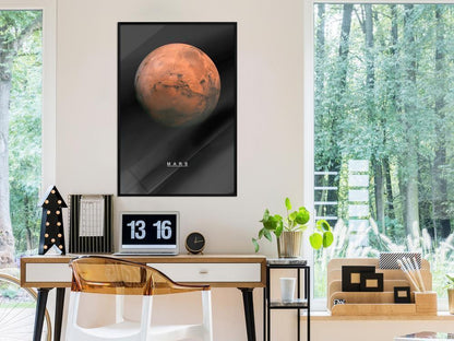 Framed Art - The Solar System: Mars-artwork for wall with acrylic glass protection