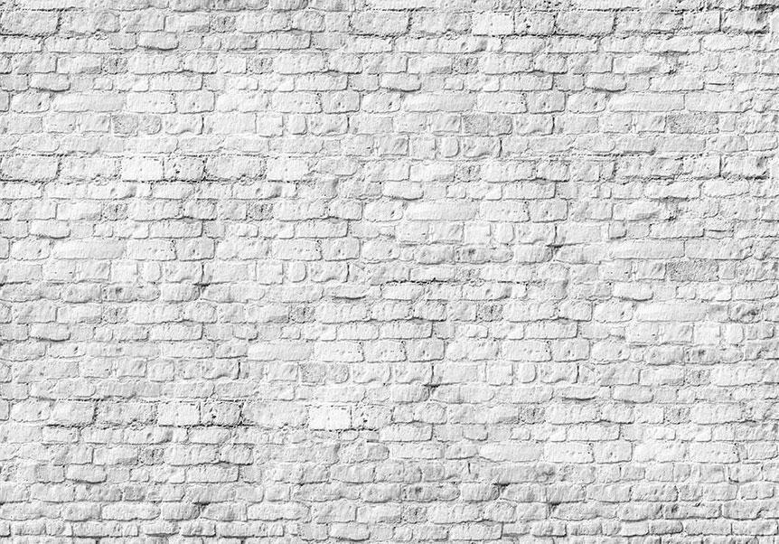 Wall Mural - White brick-Wall Murals-ArtfulPrivacy