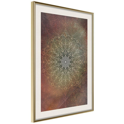 Abstract Poster Frame - Subdued Harmony-artwork for wall with acrylic glass protection