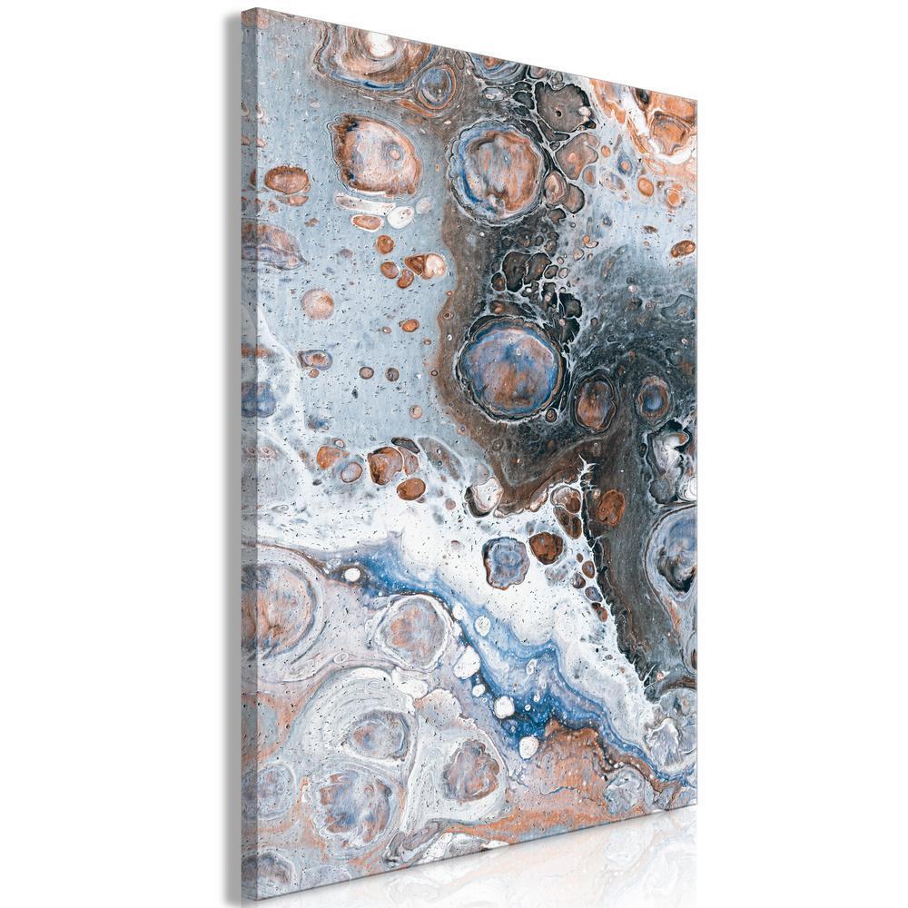 Canvas Print - Blue Sienna Marble (1 Part) Vertical-ArtfulPrivacy-Wall Art Collection