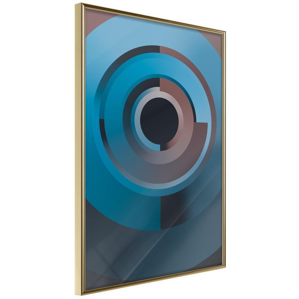 Abstract Poster Frame - Original Spyhole-artwork for wall with acrylic glass protection