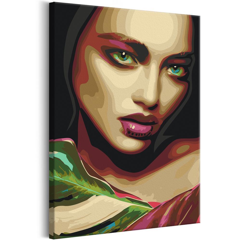 Start learning Painting - Paint By Numbers Kit - Indian Beauty - new hobby