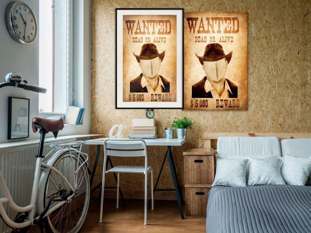 Typography Framed Art Print - Long Time Ago in the Wild West-artwork for wall with acrylic glass protection