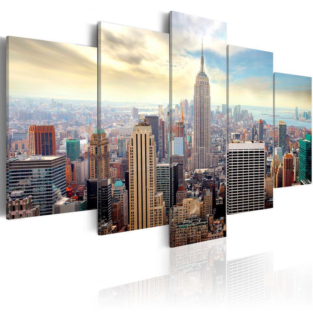 Canvas Print - Morning in New York City-ArtfulPrivacy-Wall Art Collection