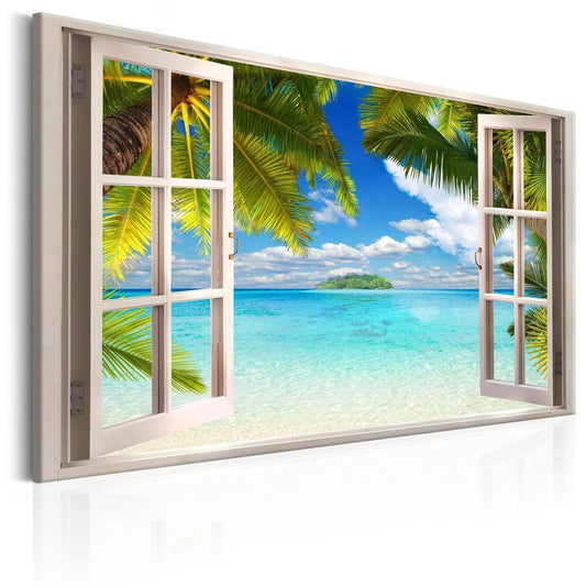 Canvas Print - Window: Sea View-ArtfulPrivacy-Wall Art Collection