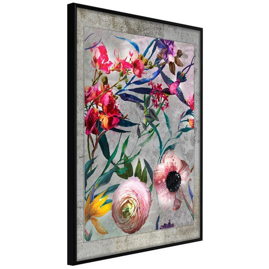 Botanical Wall Art - Scattered Flowers-artwork for wall with acrylic glass protection