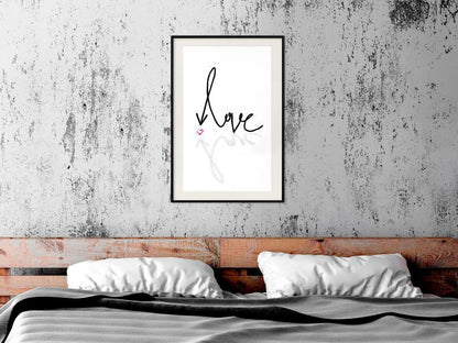 Black and white Wall Frame - Where is the Love?-artwork for wall with acrylic glass protection