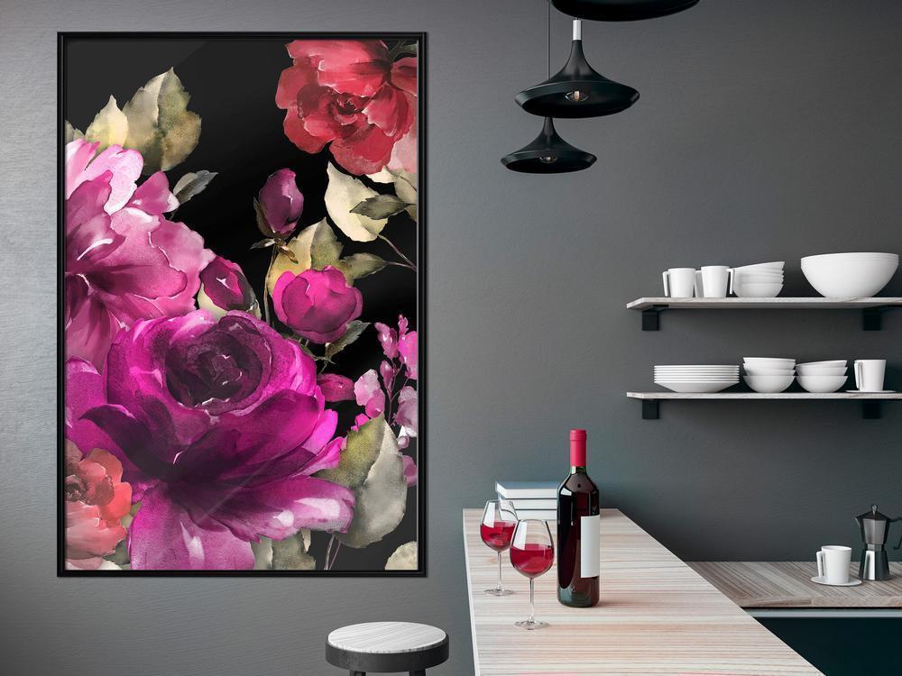 Botanical Wall Art - Summer Night's Dream I-artwork for wall with acrylic glass protection