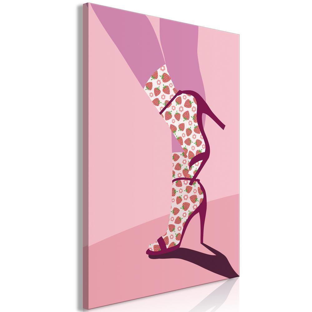 Canvas Print - Strawberry Socks (1 Part) Vertical-ArtfulPrivacy-Wall Art Collection