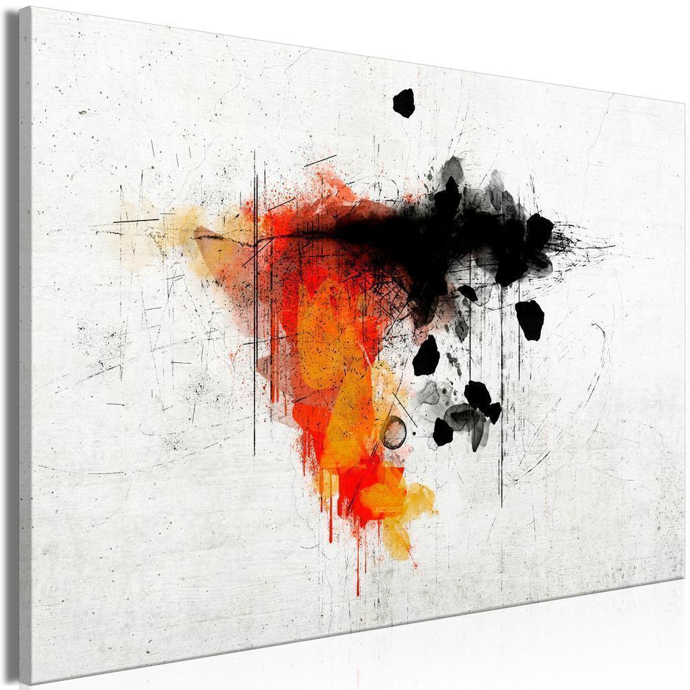 Canvas Print - Expression of Red (1 Part) Wide-ArtfulPrivacy-Wall Art Collection