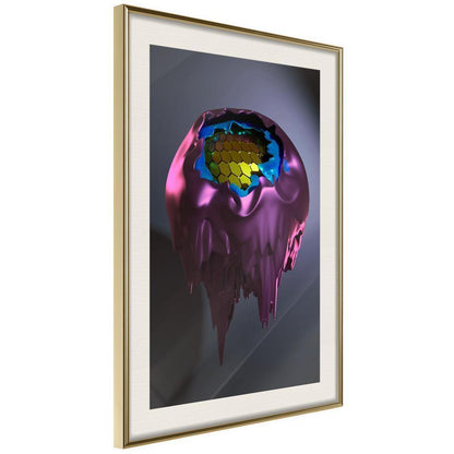 Abstract Poster Frame - Throng of Thoughts-artwork for wall with acrylic glass protection