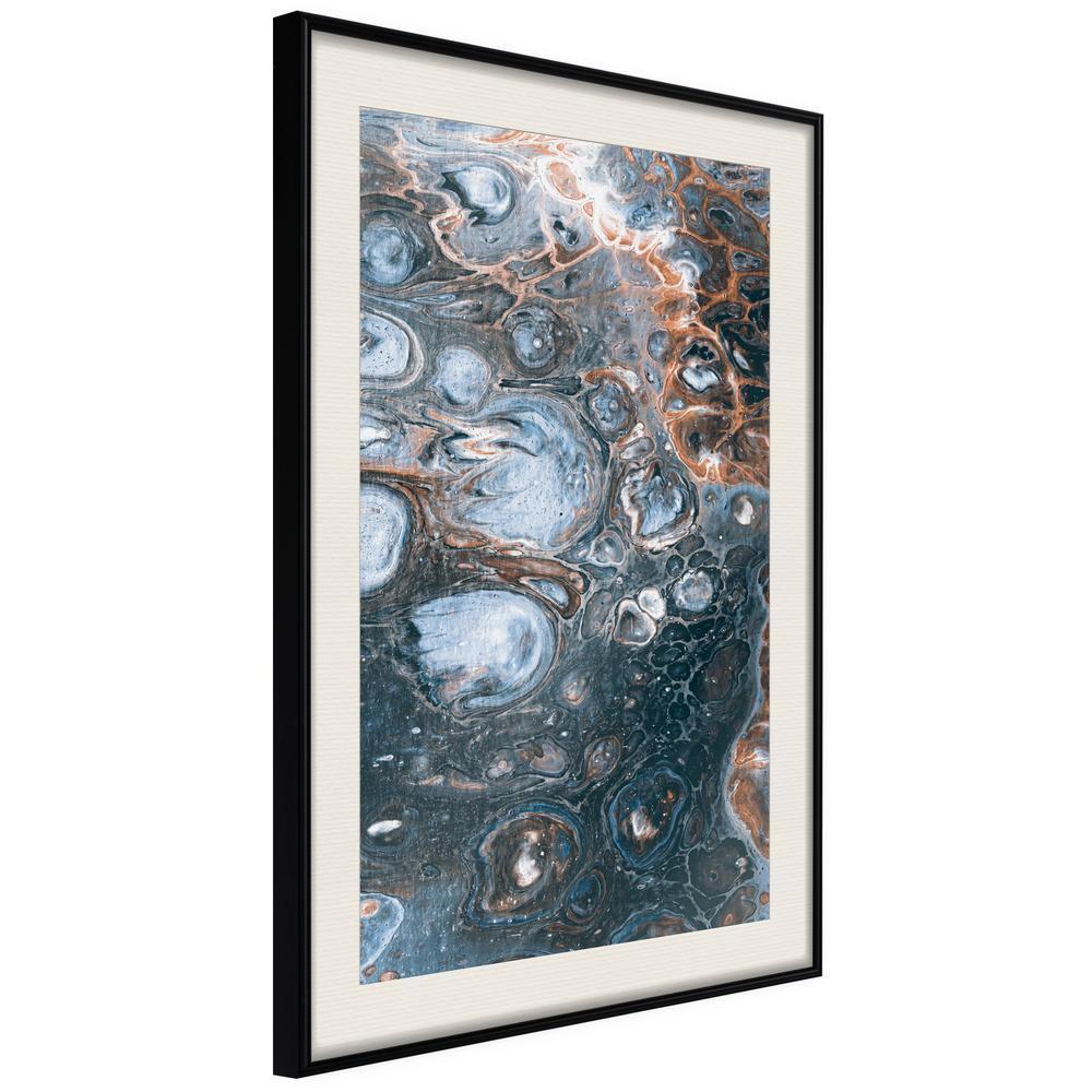 Abstract Poster Frame - Surface of the Unknown Planet I-artwork for wall with acrylic glass protection