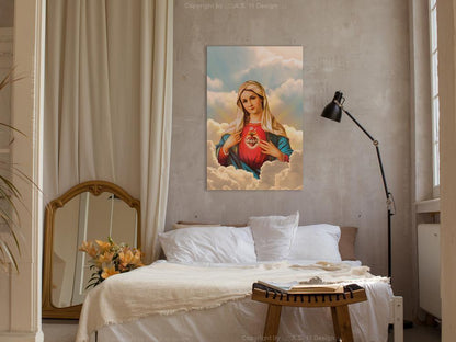 Canvas Print - Mary (1 Part) Vertical-ArtfulPrivacy-Wall Art Collection