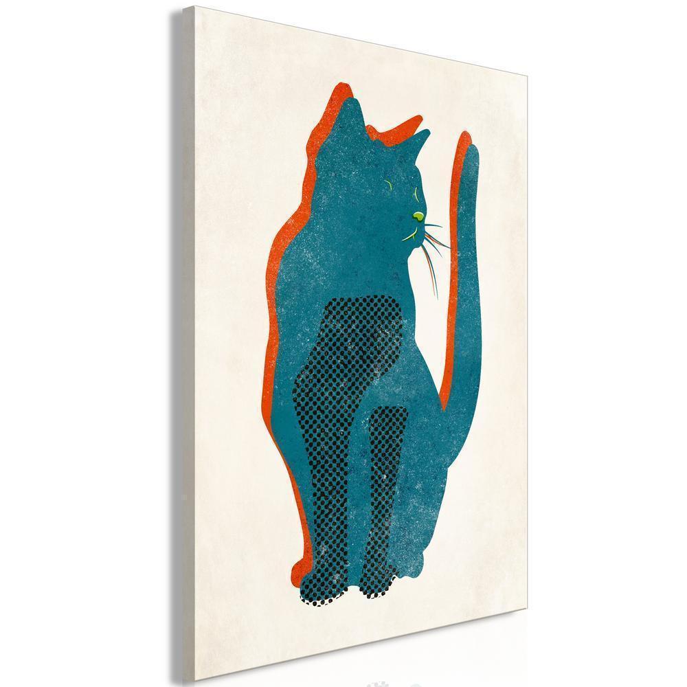 Canvas Print - Cat's Moods (1 Part) Vertical-ArtfulPrivacy-Wall Art Collection