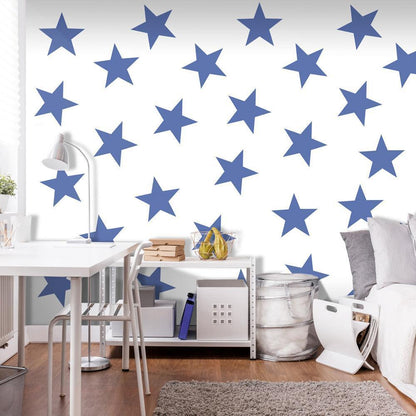 Wall Mural - Blue Star-Wall Murals-ArtfulPrivacy