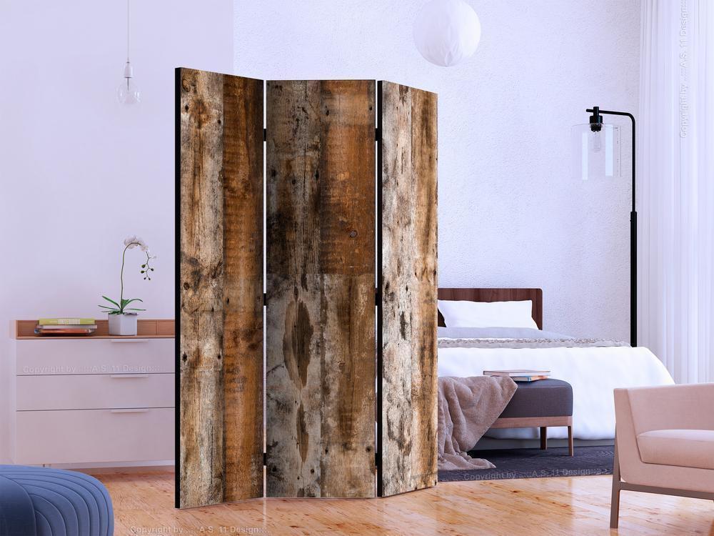 Decorative partition-Room Divider - Antique Wood-Folding Screen Wall Panel by ArtfulPrivacy