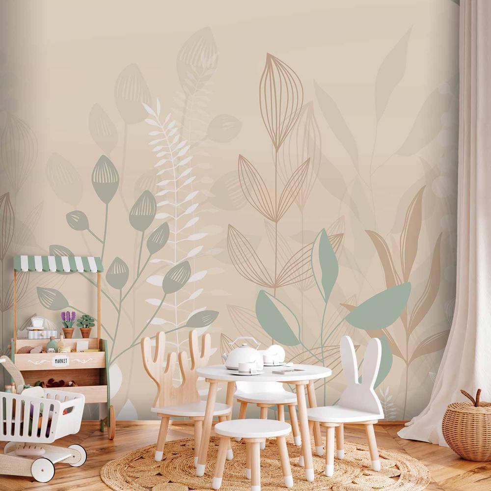 Papier peint - Glade pastel et beige