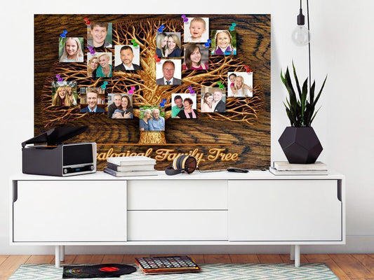 Cork board Canvas with design - Decorative Pinboard - Family Tree [Corkboard]-ArtfulPrivacy
