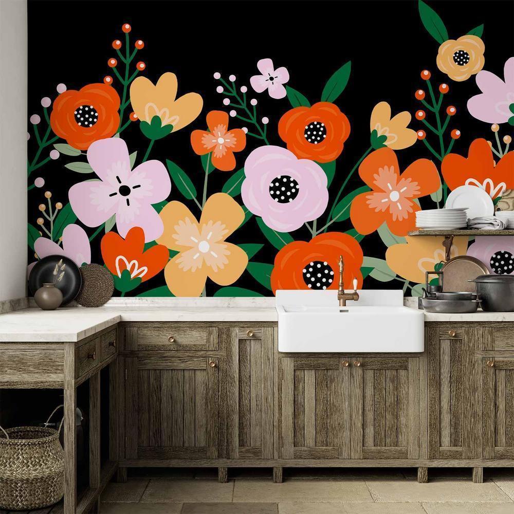 Wall Mural - Colorful Bloom - Second Variant