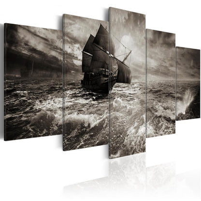 Canvas Print - Ship in a storm-ArtfulPrivacy-Wall Art Collection