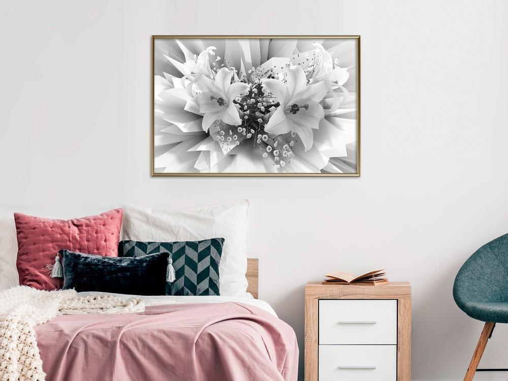 Botanical Wall Art - Crystal Lillies-artwork for wall with acrylic glass protection