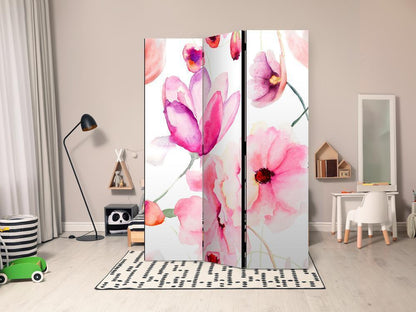 Room Divider - Pink Flowers