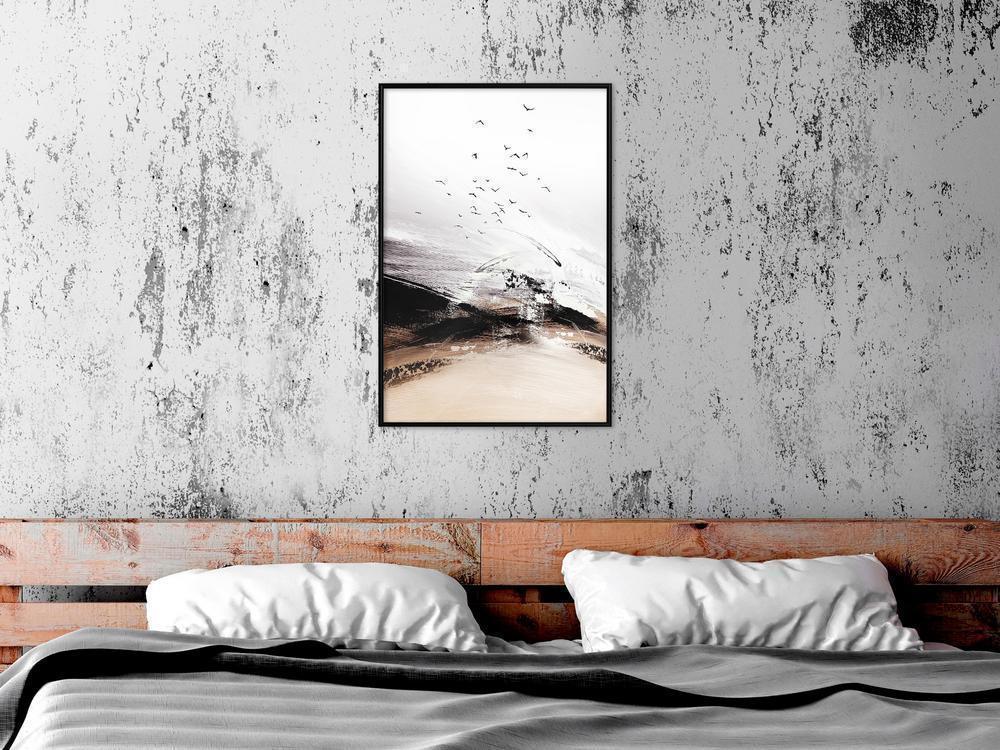 Abstract Poster Frame - Flight into the Unknown-artwork for wall with acrylic glass protection